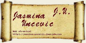 Jasmina Unčević vizit kartica